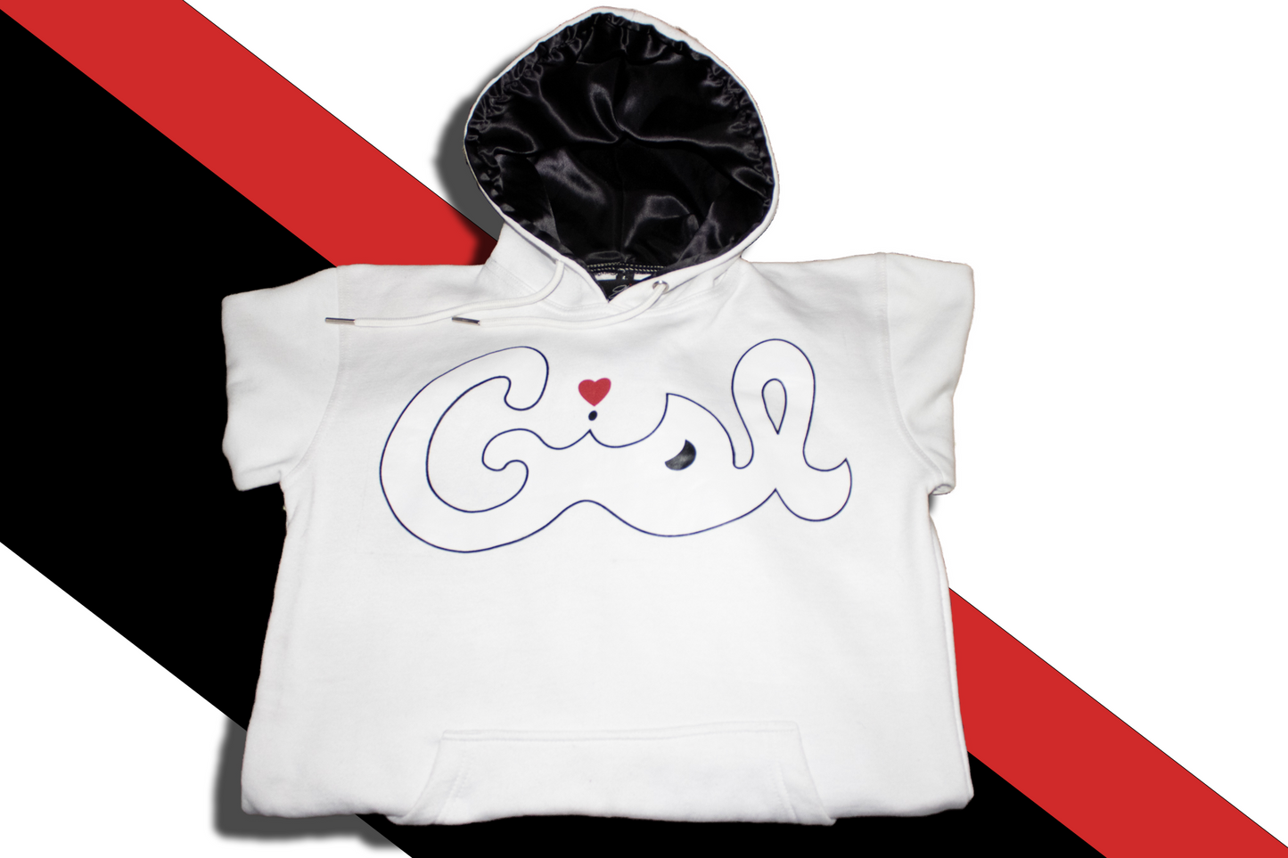 Satin Hoodie (White)